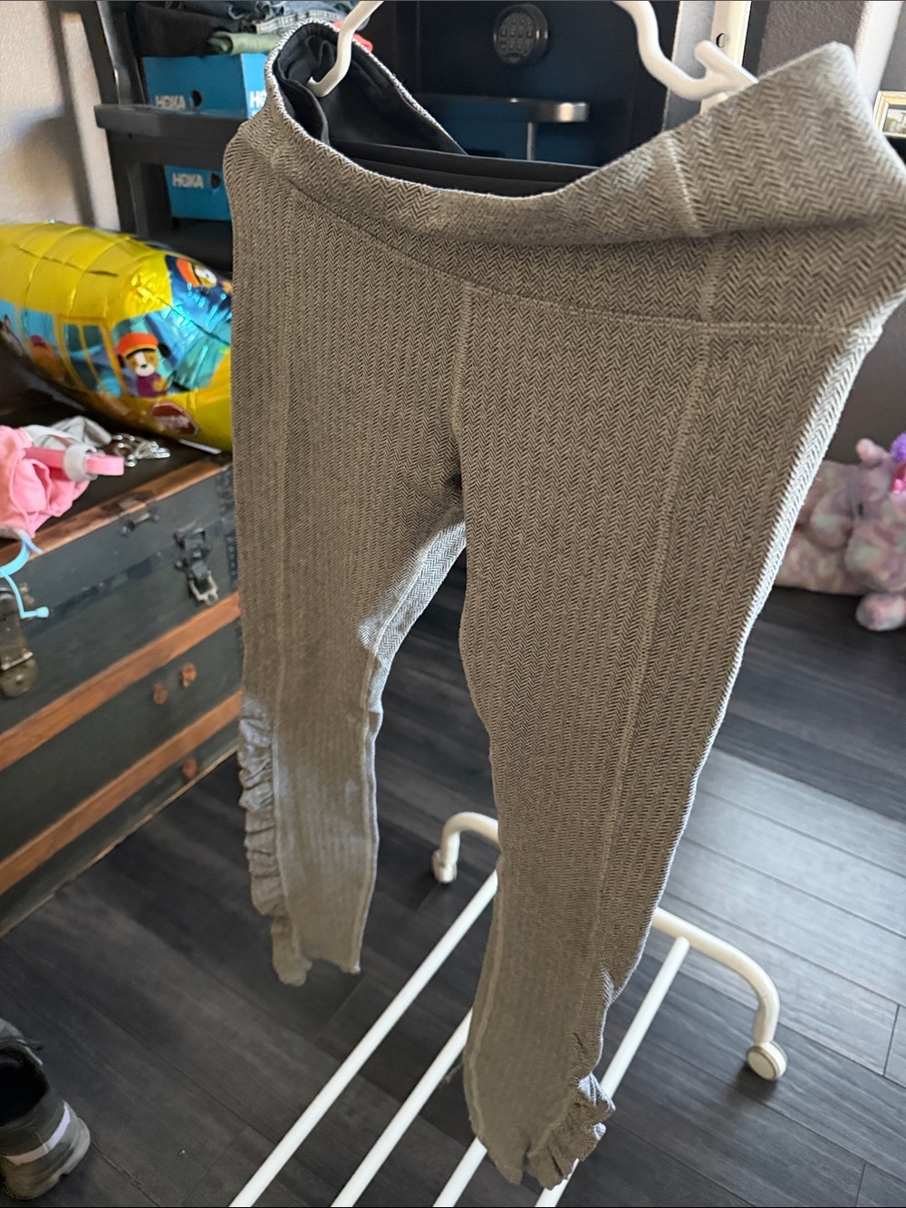 lululemon athletica Gray Ruffle Hem Leggings